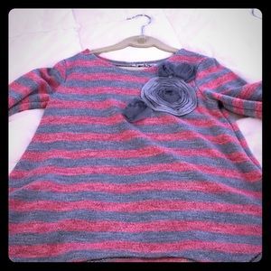 Girls Pink and Grey tunic sweater